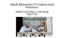 Adult Education Principles and Practices PowerPoint Presentation