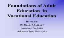 Introduction to Adult Education PowerPoint Presentation