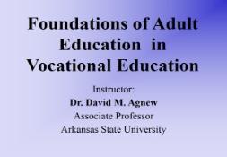 Introduction to Adult Education PowerPoint Presentation