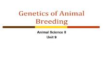 Genetics of Animal Breeding PowerPoint Presentation