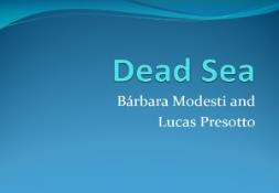 Dead Sea Programa de Linguas Estrangeiras PowerPoint Presentation