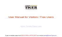 User Manual Visitors Tender Tenders Tender News PowerPoint Presentation