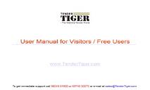 User Manual Visitors Tender Tenders Tender News PowerPoint Presentation