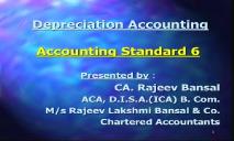 Depreciation Accounting PowerPoint Presentation
