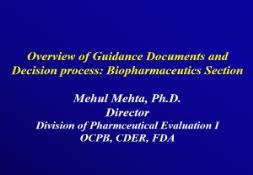 Dissolution specs and SUPACs Food and Drug Administration PowerPoint Presentation