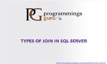 Types of Join in SQL Server PowerPoint Presentation