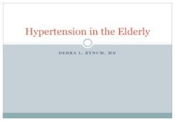 Hypertension in the Elderly PowerPoint Presentation