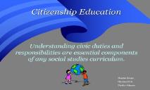 Citizenship Education PowerPoint Presentation