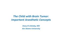 The Child with Brain Tumor PowerPoint Presentation