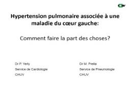 Hypertension pulmonaire et dysfonction systolique PowerPoint Presentation