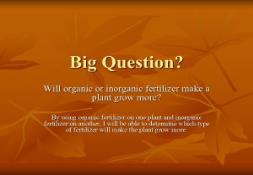 Organic vs Inorganic Fertilizer PowerPoint Presentation