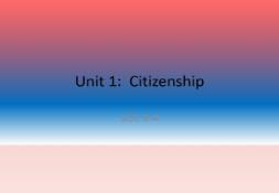 Citizenship PowerPoint Presentation