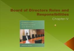 Board of Directors Roles and Responsibilities PowerPoint Presentation