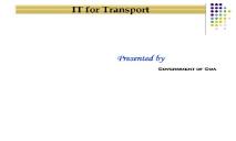 Directorate Of Transport PowerPoint Presentation