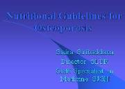 Osteoporosis in Sri Lanka Powerpoint Presentation