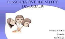 A Dissociative Identity Disorder PowerPoint Presentation