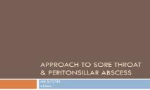 Approach to Sore Throat PowerPoint Presentation