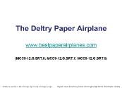 The Deltry Paper Airplane Powerpoint Presentation