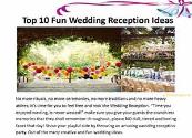 Fun Wedding Reception Ideas Powerpoint Presentation