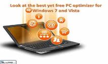 Speed up PC With Best PC Optimizer Software for windows PC PowerPoint Presentation