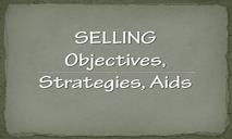 Selling Objectives Strat Aids PowerPoint Presentation