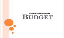 Budget PowerPoint Presentation