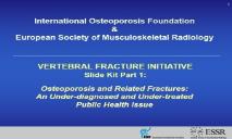 International Osteoporosis Foundation and European PowerPoint Presentation