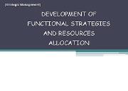 STRATEGIES AND RESOURCES ALLOCATION Powerpoint Presentation