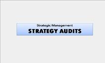 STRATEGY AUDITS PowerPoint Presentation