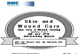 Skin Care Wound Healing PowerPoint Presentation