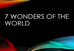 7 wonders PowerPoint Presentation