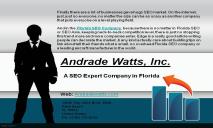 Expert Florida SEO Company - Andrade Watts, Inc. PowerPoint Presentation
