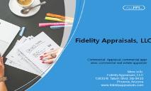 Fidelity Appraisals, LLC - Commercial Appraisal PowerPoint Presentation