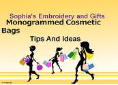 Monogrammed Cosmetic Bags - Sophias Embroidery Powerpoint Presentation