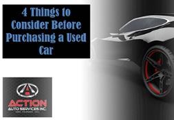 4 Things to Consider Before Purchasing a Used Car PowerPoint Presentation