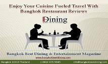 Enjoy Your Cuisine Fueled Travel With Bangkok Restaurant Reviews PowerPoint Presentation