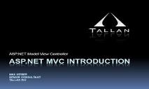 ASP DotNET MVC INTRODUCTION PowerPoint Presentation