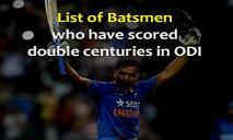 Double Centuries in ODI PowerPoint Presentation