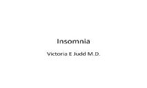 I Insomnia PowerPoint Presentation