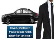 How is chauffeured ground transportation better than car rental Powerpoint Presentation