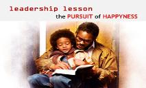 Leadership explained in the PURSUIT of HAPPYNESS PowerPoint Presentation
