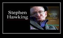 Stephen Hawking Biography PowerPoint Presentation