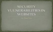 Website Vulnerabilities PowerPoint Presentation
