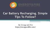 Car Battery Recharging Powerpoint Presentation