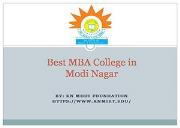 Best MBA College in Modi Nagar Powerpoint Presentation