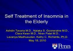 Self Treatment of Insomnia in the Elderly PowerPoint Presentation