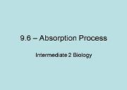 Absorption of Food Powerpoint Presentation