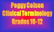 Clinical Terms PowerPoint Presentation