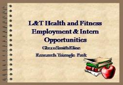 LT Health and Fitness Internship Program PowerPoint Presentation