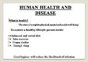 Human Health And Disease Powerpoint Presentation